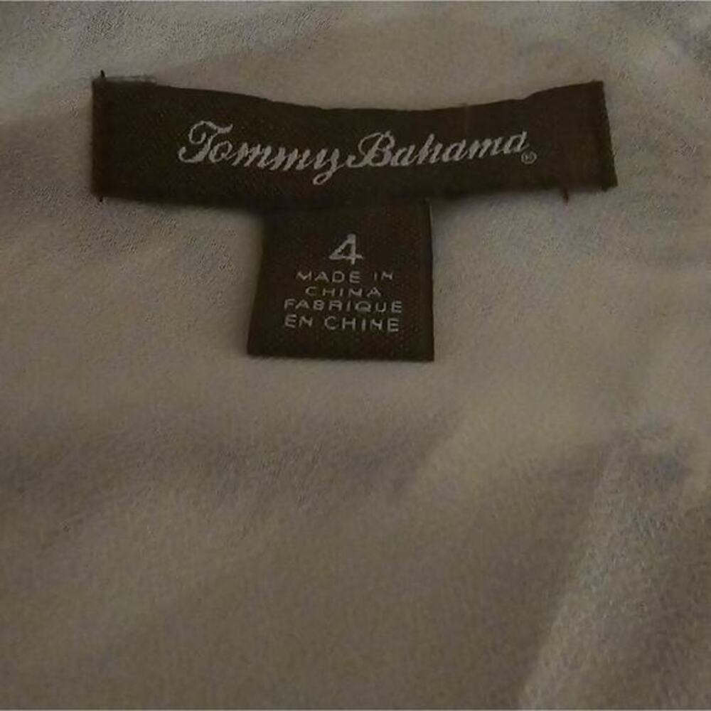 Tommy Bahama Cub One Shoulder Dress Cream Leopard Animal Print Paisley Silk‎ 4 - Picture 7 of 7